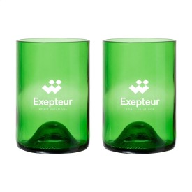 Rebottled® Tumbler 2-pack set glazen-Groen