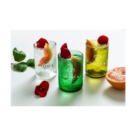 Rebottled® Tumbler 2-pack set glazen-Olijfgroen