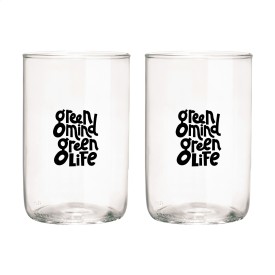 Rebottled® Tumbler 2-pack set glazen-Transparant