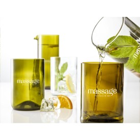 Rebottled tumbler drinkglas 330 ml - glas - geschenkverpakking
