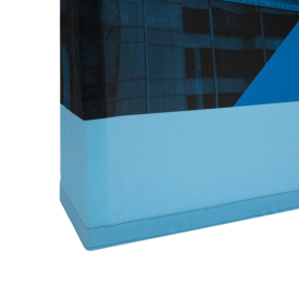 Rechte pop-up wand large - complete set - dekostof - full colour bedrukking