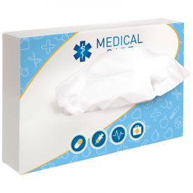 Rechthoekige tissuebox met 50 tissues-Wit