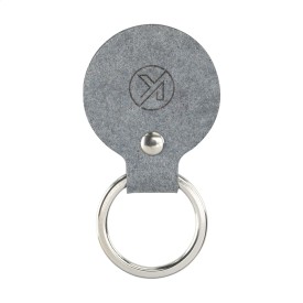 MADE out of ronde sleutelhanger - denimvezels - Ø 4 cm