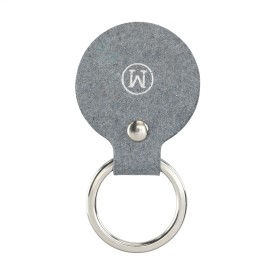 MADE out of ronde sleutelhanger - denimvezels - Ø 4 cm