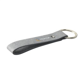 Recycled Denim Textile Keyring sleutelhanger-Jeans blue