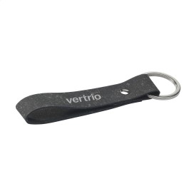 Recycled Leather Keyring sleutelhanger-Zwart