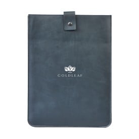 Recycled Leather Laptop Sleeve 14"-Donkerblauw