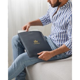 Recycled Laptop Sleeve 16 inch - gerecycled leder