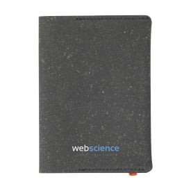 Recycled Leather Passport Holder paspoorthoesje-Zwart