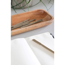 Balpen - gerecycled papier - blauwe inkt - met dop