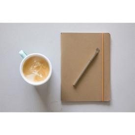 Balpen - gerecycled papier - blauwe inkt - met dop