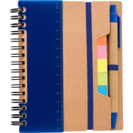 Recycled papieren notitieboek Angela-Blauw