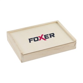 Speelkaartenset - gerecycled kraftpapier - 2 sets - verpakt in houten kistje