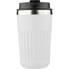 Recycled roestvrijstalen thermosbeker (400 ml) Chiara-Wit