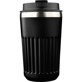 Recycled roestvrijstalen thermosbeker (400 ml) Chiara-Zwart