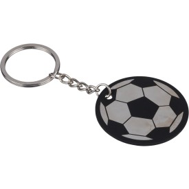 Recyclede roestvrijstalen voetbal sleutelhanger Ciro