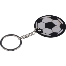 Recyclede roestvrijstalen voetbal sleutelhanger Ciro