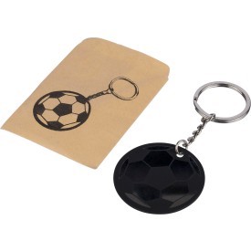 Recyclede roestvrijstalen voetbal sleutelhanger Ciro