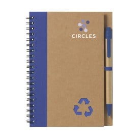 RecycleNote-L notitieboek-Donkerblauw