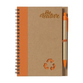 RecycleNote-L notitieboek-Oranje