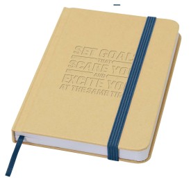 Reed A6 gerecycled notitieboek met harde kaft en effen pagina's-Oceaan blauw