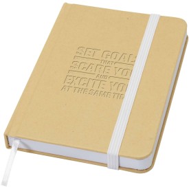 Reed A6 gerecycled notitieboek met harde kaft en effen pagina's-Wit
