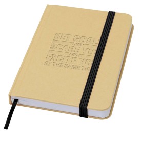Reed A6 gerecycled notitieboek met harde kaft en effen pagina's-Zwart
