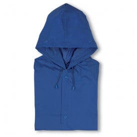 Regenjas met capuchon-Blauw-Zonder opdruk
