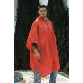Montello regenjas - 127x100 cm - PVC - met knoopsluiting - met tasje