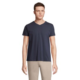 REGENT V V-NECK T-SHIRT-French navy