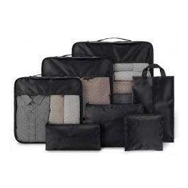 Reisorganizerset Packio | Gerecycled | 7 st.-Zwart