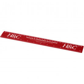 Renzo 30 cm kunststof liniaal-Rood