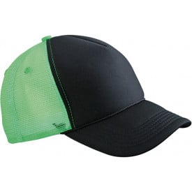 Retro Mesh Cap-Zwart/neon-groen