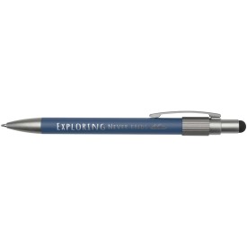Rill RCS gerecycleerde balpen met stylus en fidget spinner (zwarte inkt)-Oceaanblauw