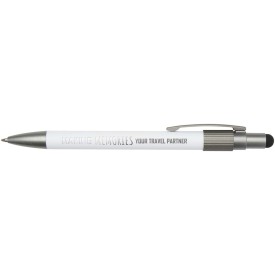 Rill RCS gerecycleerde balpen met stylus en fidget spinner (zwarte inkt)-Wit