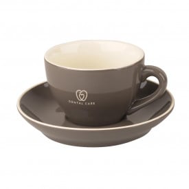 Robusta Cappucino koffiekopje en schotel 180ml - porselein - gekleurd