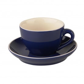 Robusta Cappuccino koffiekopje + schotel 18 cl-Donkerblauw