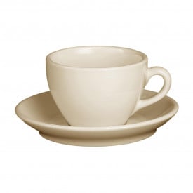 Robusta Cappuccino koffiekopje + schotel 18 cl-Ivoor