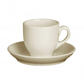Robusta koffiekopje + schotel 14 cl-Ivoor