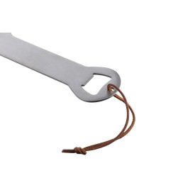 Barbecuereiniger - RVS - met flesopener - ophangkoord