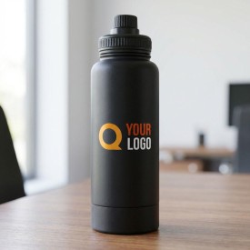 Roestvrijstalen dubbelwandige 1000 ml drinkfles Nathaniel