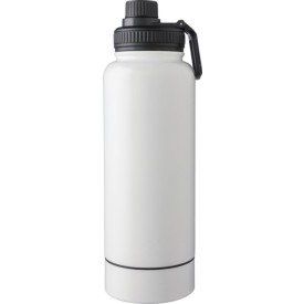 Roestvrijstalen dubbelwandige 1000 ml drinkfles Nathaniel-Wit
