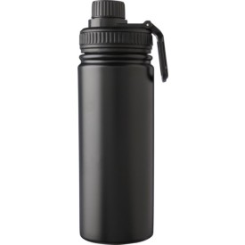 Roestvrijstalen dubbelwandige 500 ml drinkfles Chad-Zwart