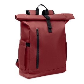 Rolltop laptop rugzak 600D-Bordeauxrood