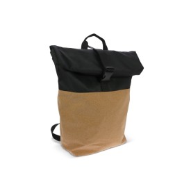 Rolltop rugzak kurk & R-PET 18L-Zwart