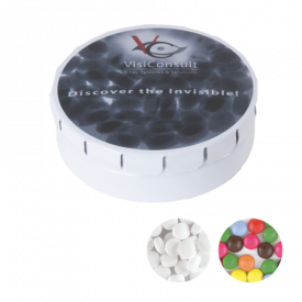 Rond click clack snoepblik 45 mm Full color
