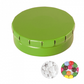 Rond click clack snoepblik 45 mm Full color-Lichtgroen