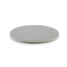 Ronde onderzetter in PU-Donkergrijs