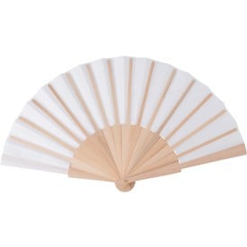 Rosanne handwaaier - rPET - 40 x 23 cm - houten handvat