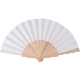 Rosanne handwaaier - rPET - 40 x 23 cm - houten handvat